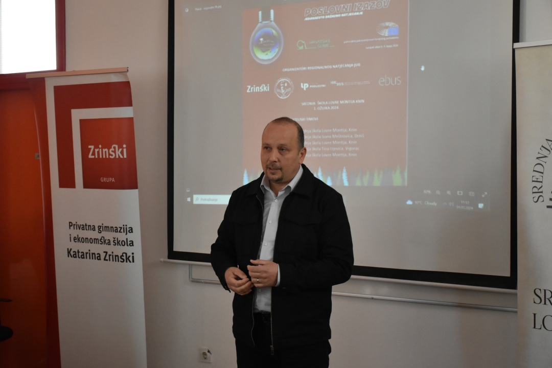 U kninskoj srednjoj školi održano regionalno natjecanje Poslovni izazov 2024. za regiju Jug