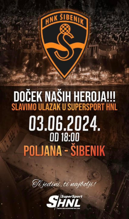 Poslijepodne svi na Poljanu. Proslavimo zajedno veliku pobjedu i ulazak naših nogometaša u elitni rang