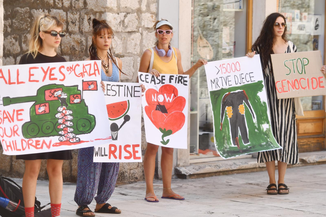 Na početku Kalelarge miran prosvjed protiv genocida u Palestini: Pridružujemo se otporu 