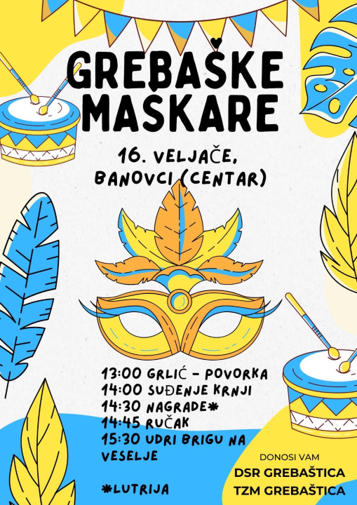  'Udri brigu na veselje' na Grebaškim maškarama