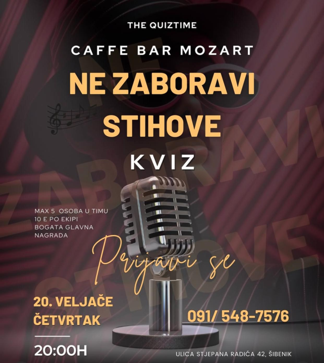 FOTO Tjedan u Mozartu: Nastup Petra Dragojevića i kviz 'Ne Zaboravi Stihove'