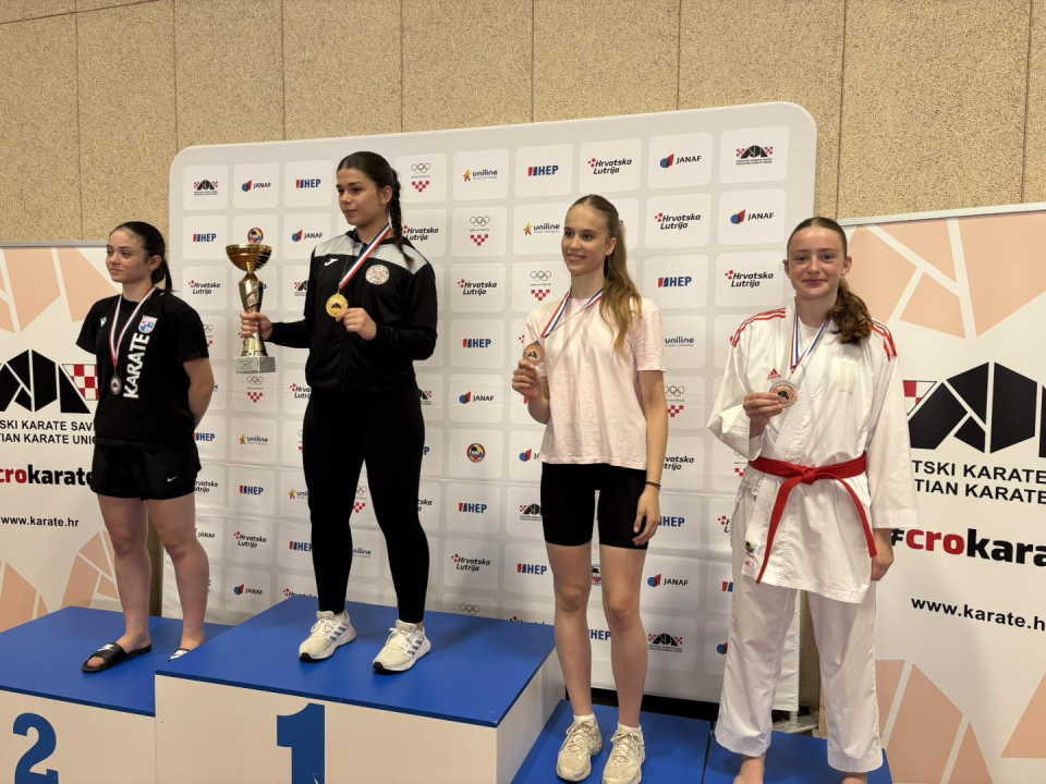 FOTO Karatašica Okita Elin Ianachi Ćopić brončana na Prvenstvu Hrvatske, ostale Vodičanke također dobre