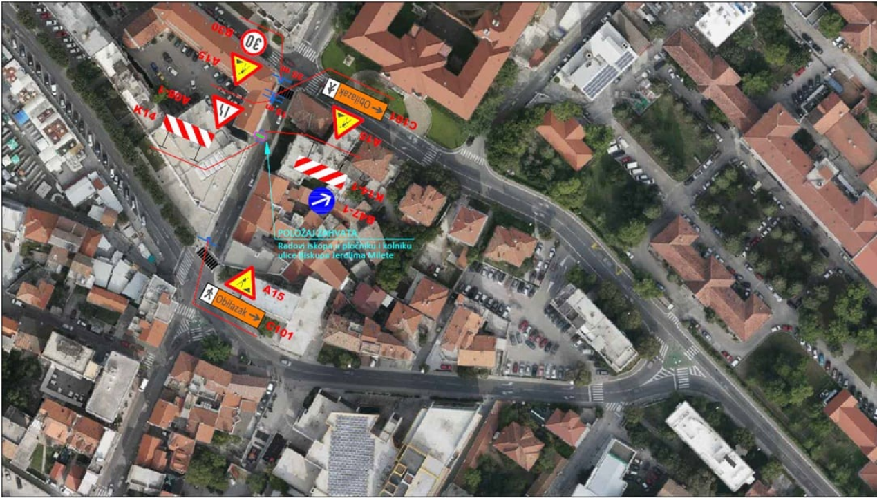 U Ulici Stjepana Radića u Šibeniku od idućeg tjedna radovi