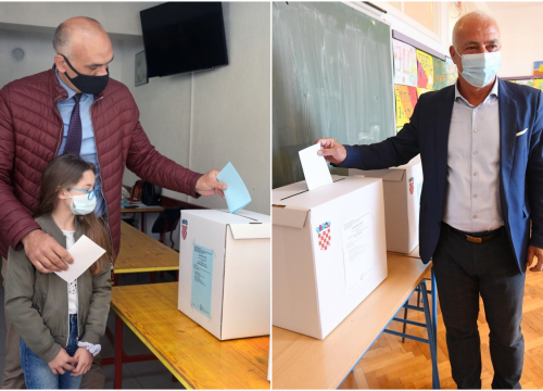 Kandidati za šibensko-kninskog župana Goran Pauk i Marko Jelić glasovali u drugom krugu izbora