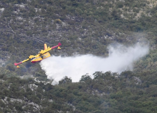 Hrvatski kanader gasi požar u crnogorskom primorju