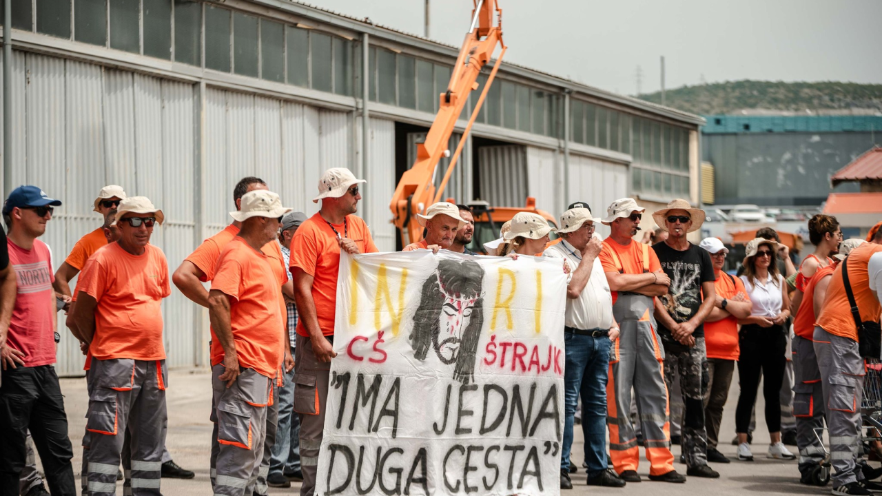 Radnici Cesta Šibenik ustraju u štrajku: 'Direktor sigurno odlazi, sada je na županu da zaustavi ovu situaciju'