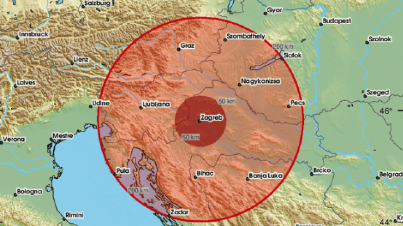 Slabi potres jutros u Zagrebu s epicentrom kod Markuševca