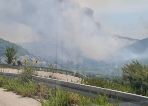 Fotografija 10 - Zapovjednik Dukić: 'Preko tisuću hektara je opožarene površine, vjetar stvara velike probleme'