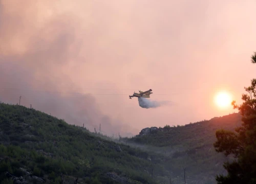 Fotografija 1 - Zapovjednik Dukić: 'Preko tisuću hektara je opožarene površine, vjetar stvara velike probleme'