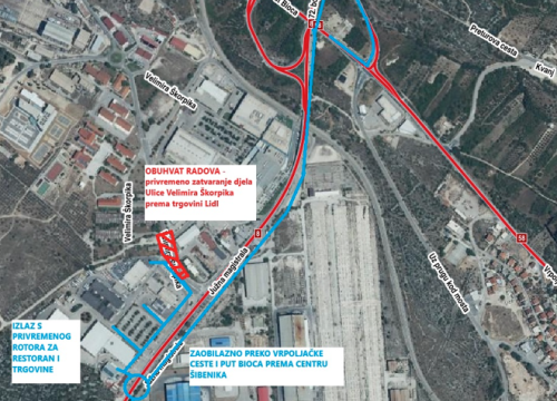 Radovi na čvoru Mandalina napreduju, ali pripazite na novu prometnu regulaciju