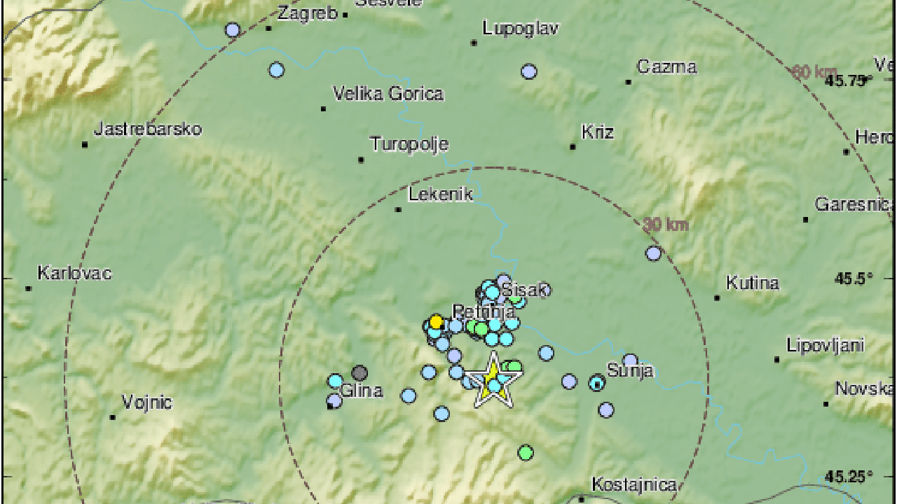 Potres jutros probudio stanovnike Banovine: 'Ovo je probudilo ružna sjećanja'