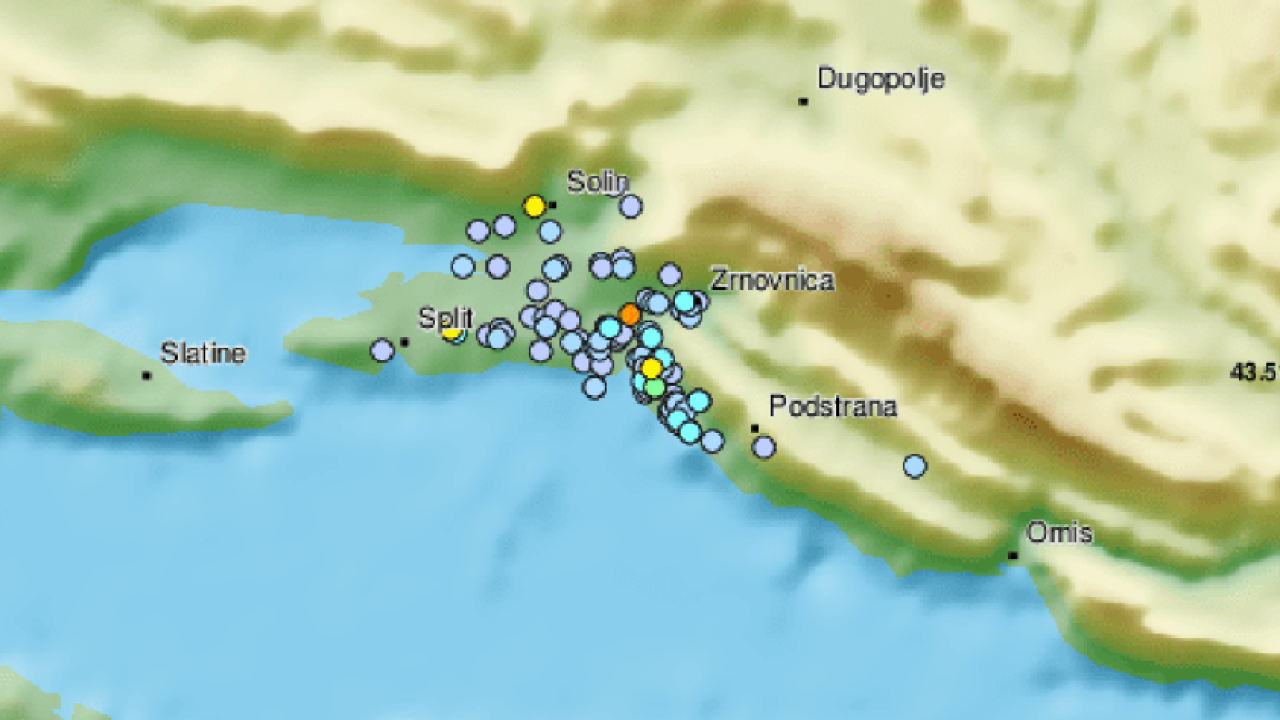 Slab potres protresao jutros dio Dalmacije