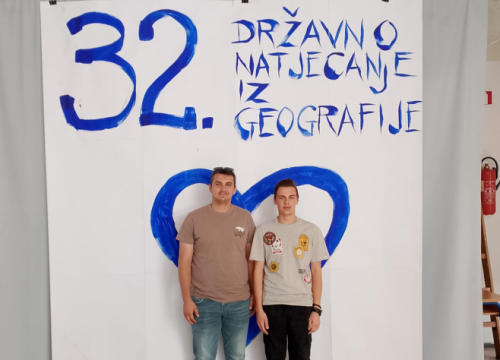 Gimnazijalac Luka Popović osvojio prvo mjesto na Državnom natjecanju iz geografije
