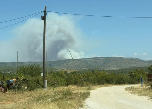 U tijeku je dogašavanje velikog požara na području Đevrsaka. Na terenu 23 vatrogasca