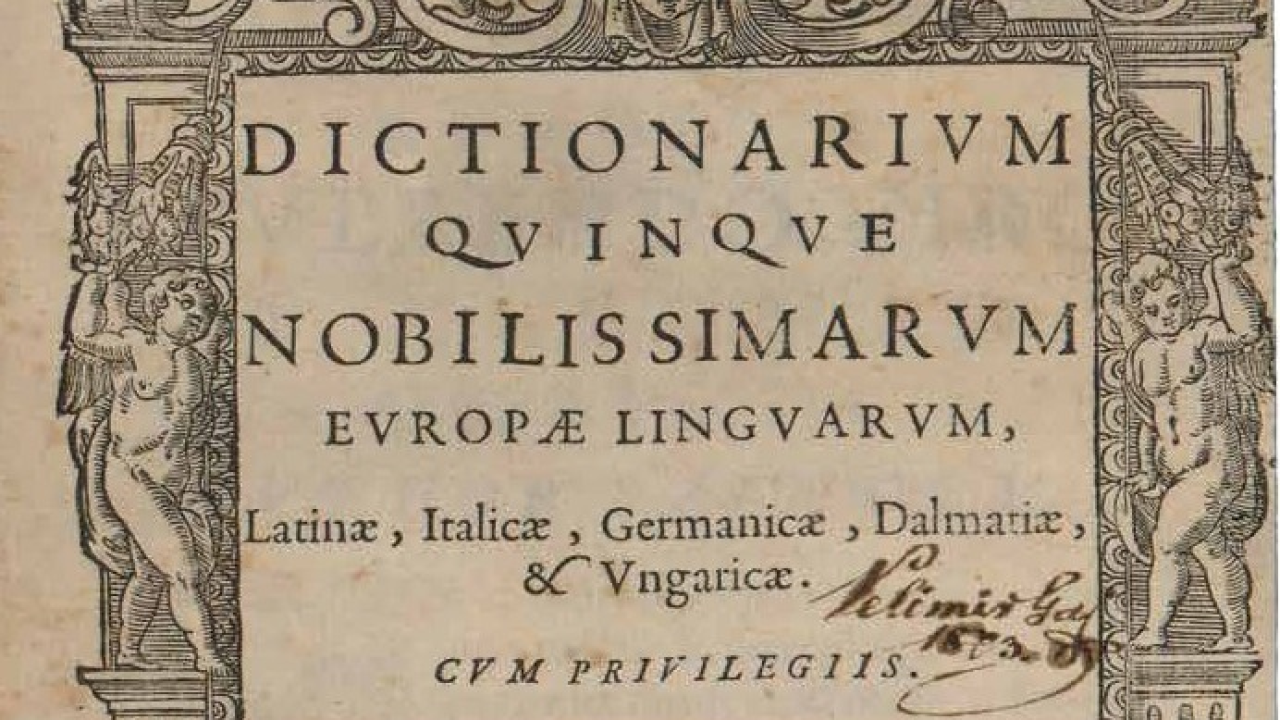 Leksikografsko remek-djelo Šibenčanina Fausta Vrančića: Na današnji dan objavljen prvi rječnik hrvatskog jezika