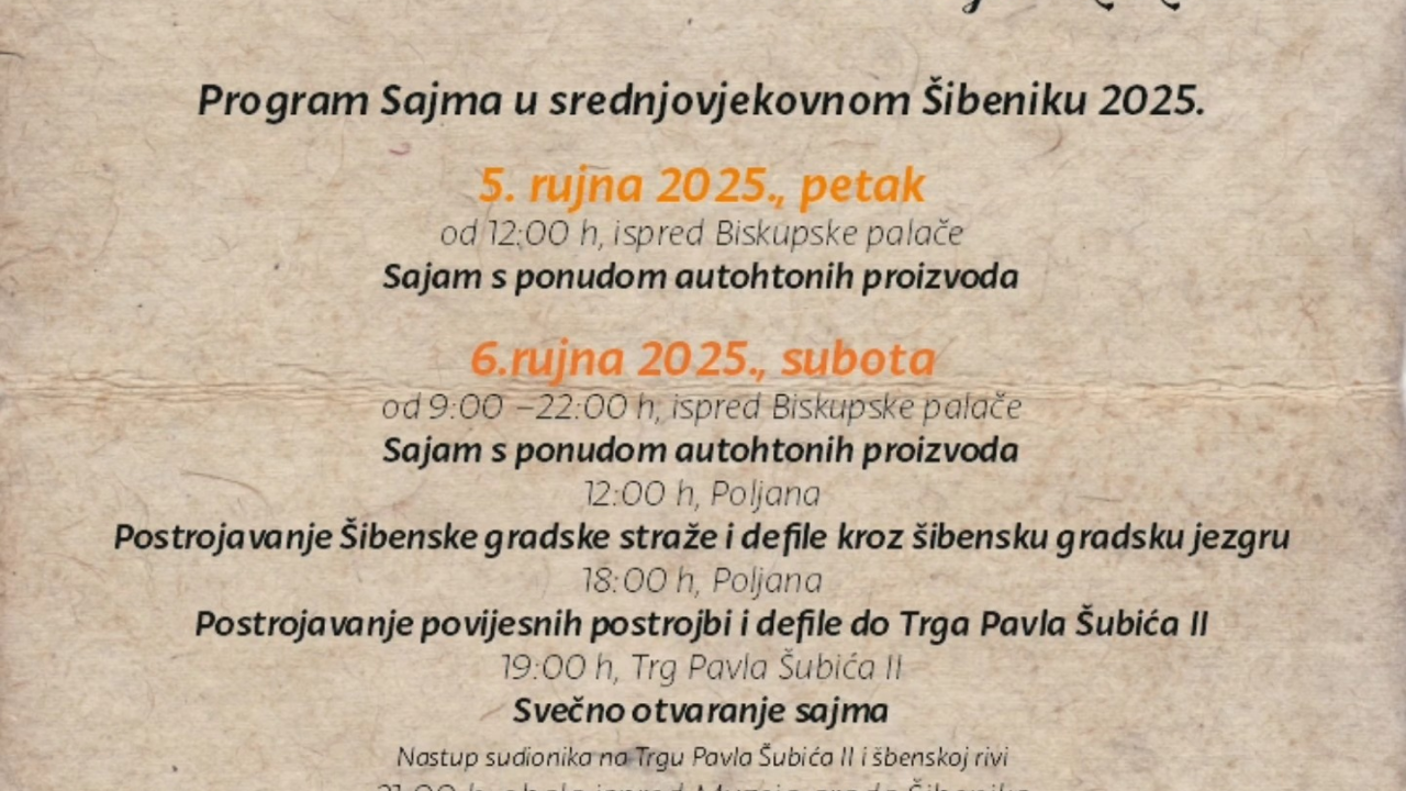 Povijesne postrojbe, sajam, pomorska bitka... Srednjovjekovni sajam u Šibeniku ponovno oživljava duh povijesti