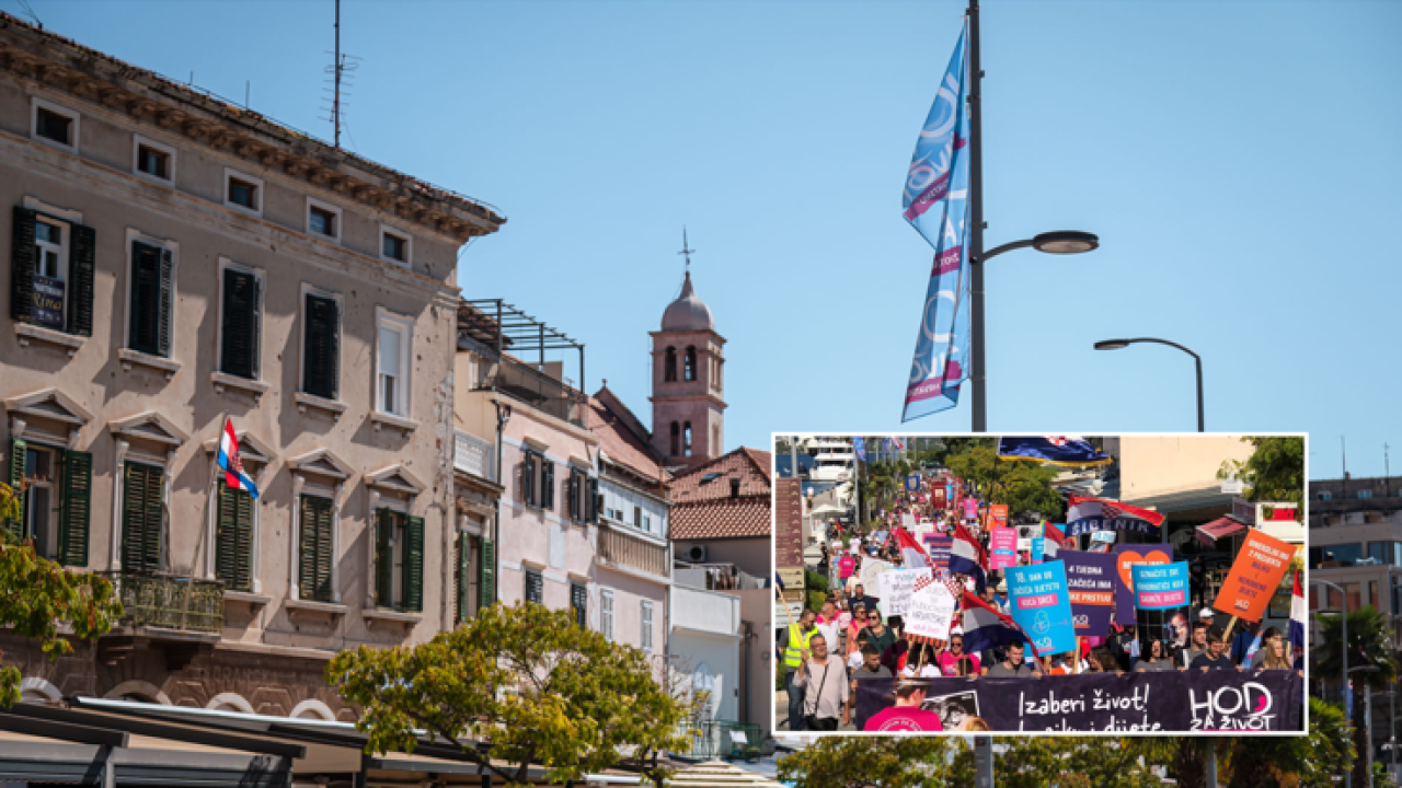 Hod za život prošao Šibenikom prije deset dana, ali njegove se zastave i dalje vijore na rivi