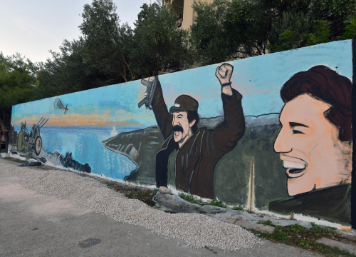 Funcuti obnovili mural na Vidicima u čast Filipa Gaćine i legendarnog uzvika 'Obadva, obadva, oba su pala!'