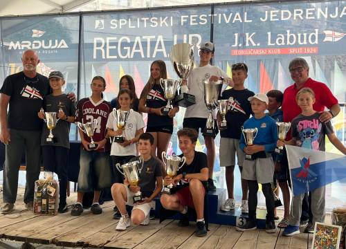 Šibenski jedriličari Mila Perkov i Jakov Blinja briljirali na Maloj Mrdulji u Splitu