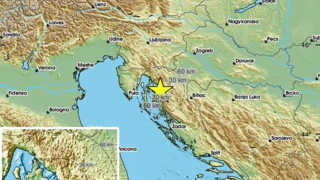 Seizmolozi zabilježili potres na Kvarneru, građani javljaju da se dobro osjetio