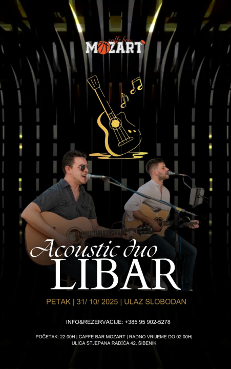 FOTO Libar acoustic duo donosi vrhunsku atmosferu u Mozart, a nakon vikenda…